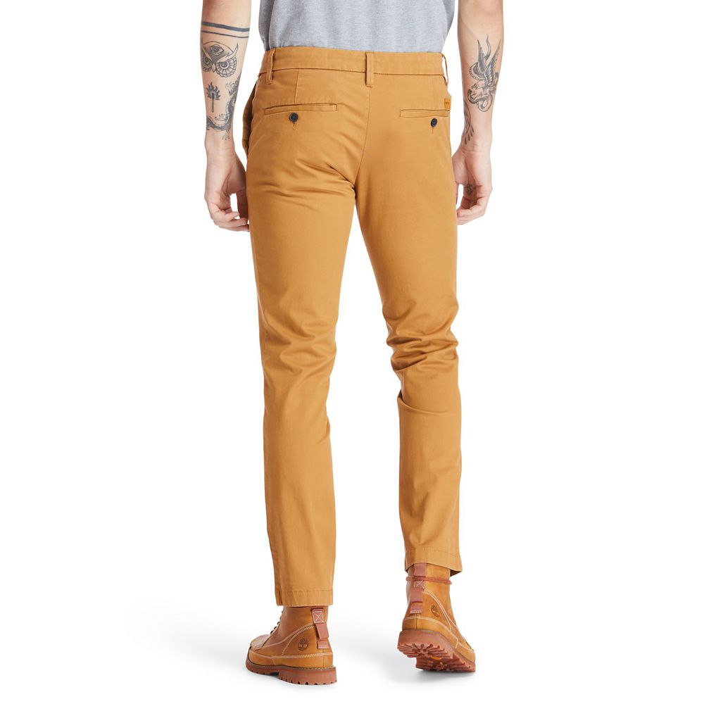 Timberland Mens Pants Sargent Lake Slim Stretch Chino - Brown - India DP9854326